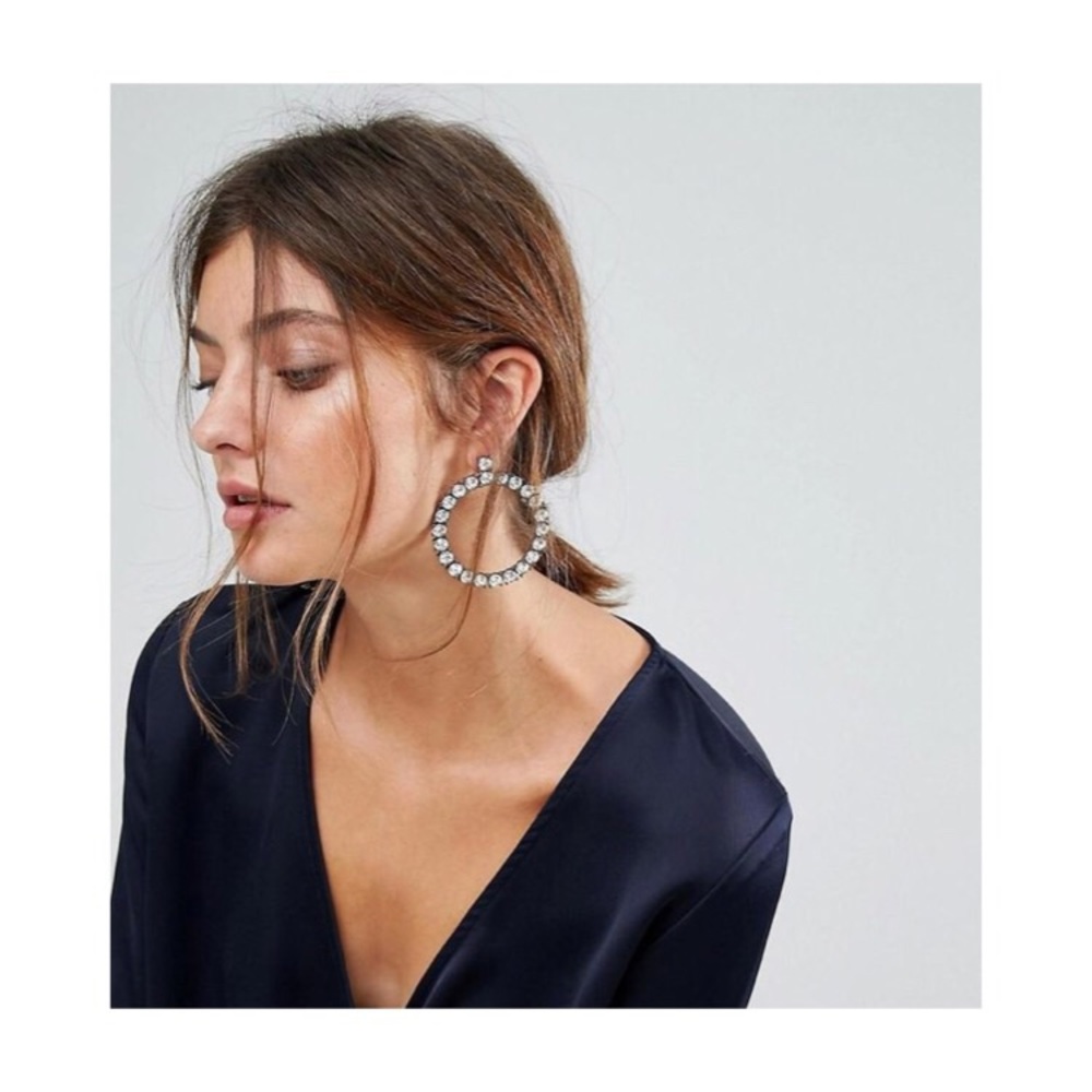 ALDO Maletta Rhinestone Circle Earrings